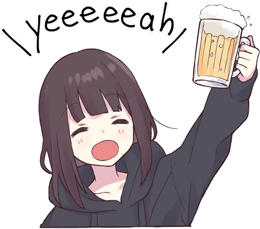 🍺 Стикер «Menhera-chan. 3 ENG» для Telegram