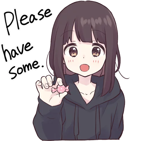 🍬 Стикер «Menhera-chan. 3 ENG» для Telegram