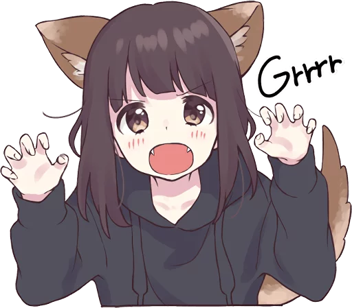 🐺 Стикер «Menhera-chan. 3 ENG» для Telegram