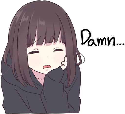 😞 Стикер «Menhera-chan. ENG» для Telegram
