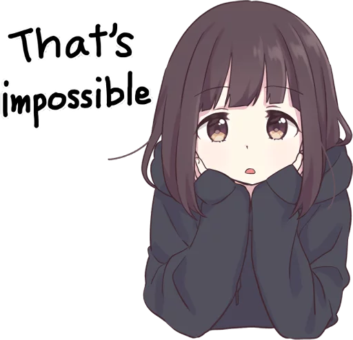 🙁 Стикер «Menhera-chan. ENG» для Telegram