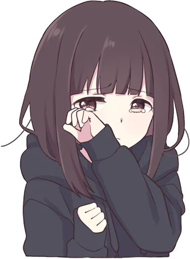 😢 Стикер «Menhera-chan. ENG» для Telegram