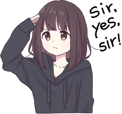 🤝 Стикер «Menhera-chan. ENG» для Telegram