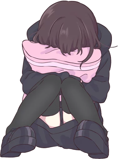 😣 Стикер «Menhera-chan. ENG» для Telegram