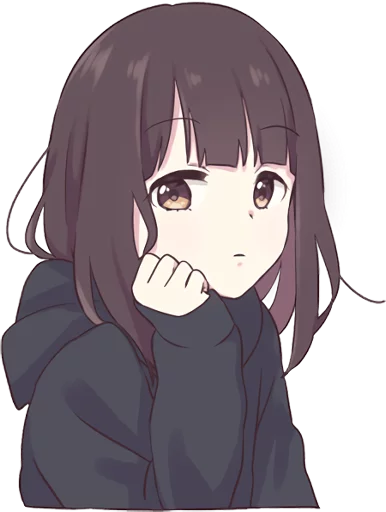 😕 Стикер «Menhera-chan. ENG» для Telegram
