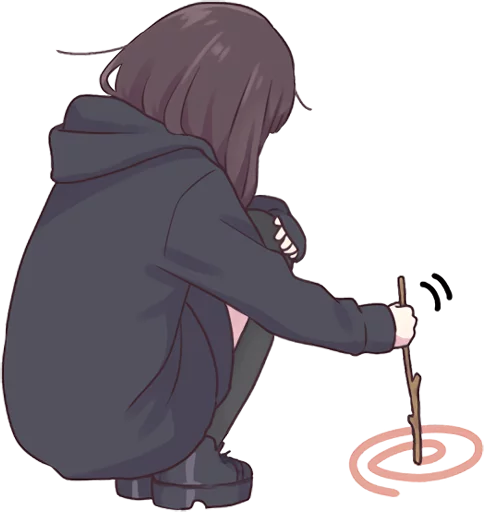 😔 Стикер «Menhera-chan. ENG» для Telegram