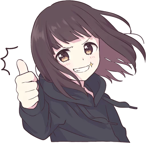 👍 Стикер «Menhera-chan. ENG» для Telegram
