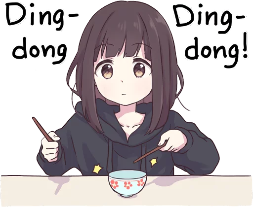 🤤 Стикер «Menhera-chan. ENG» для Telegram