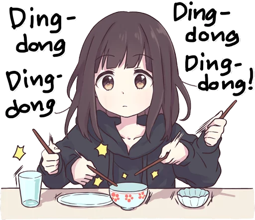 🤤 Стикер «Menhera-chan. ENG» для Telegram