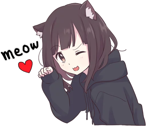 😽 Стикер «Menhera-chan. ENG» для Telegram
