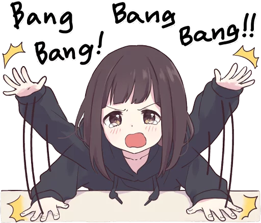 😡 Стикер «Menhera-chan. ENG» для Telegram