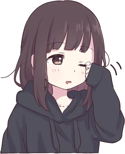 😪 Стикер «Menhera-chan. ENG» для Telegram