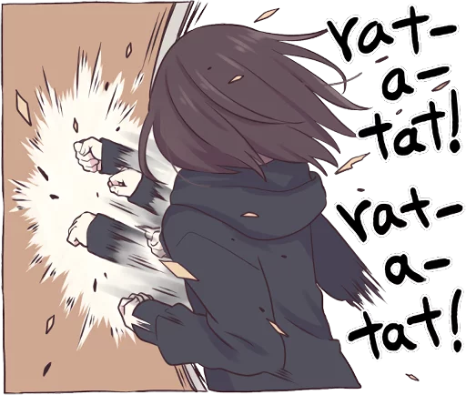 😡 Стикер «Menhera-chan. ENG» для Telegram