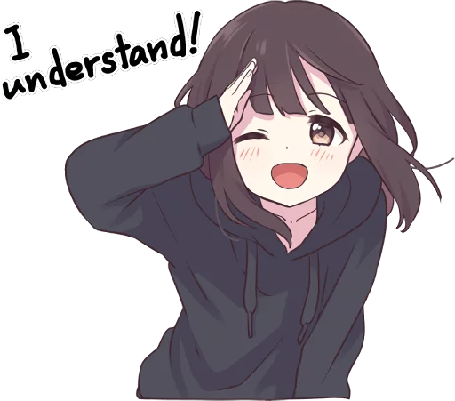 😉 Стикер «Menhera-chan. ENG» для Telegram