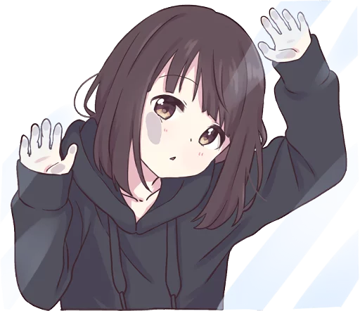 👀 Стикер «Menhera-chan. ENG» для Telegram