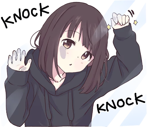 😕 Стикер «Menhera-chan. ENG» для Telegram