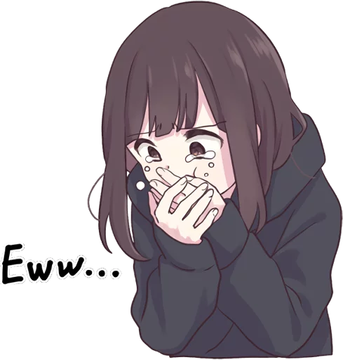 🤢 Стикер «Menhera-chan. ENG» для Telegram