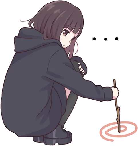 😥 Стикер «Menhera-chan. ENG» для Telegram