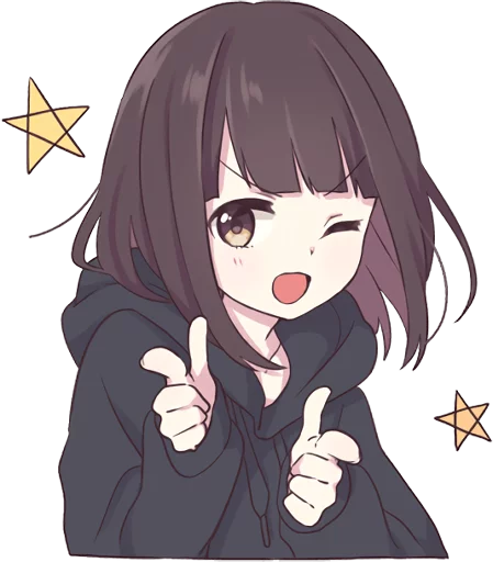 😉 Стикер «Menhera-chan. ENG» для Telegram
