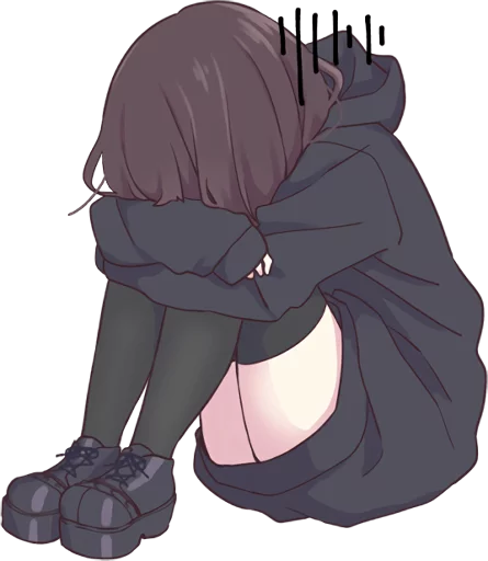 😞 Стикер «Menhera-chan. ENG» для Telegram