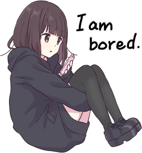 😔 Стикер «Menhera-chan. ENG» для Telegram