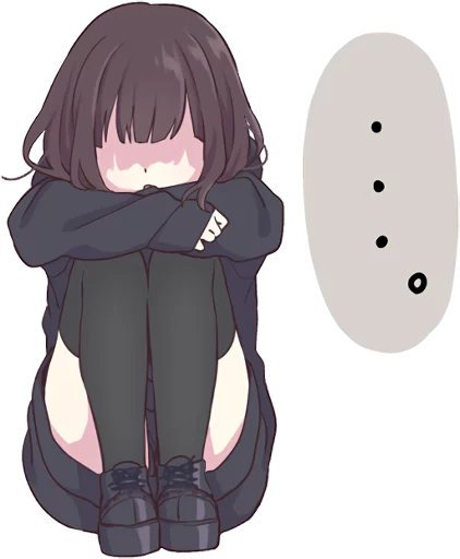 😔 Стикер «Menhera-chan. ENG» для Telegram