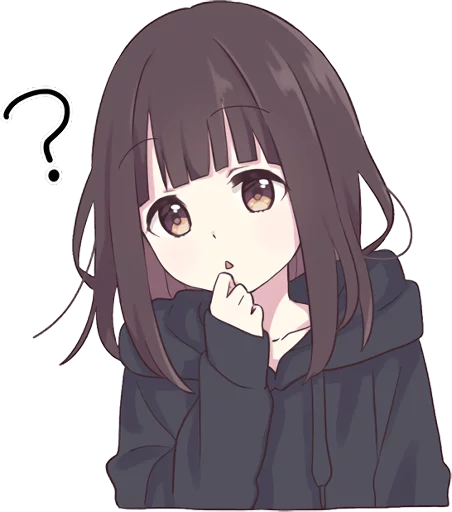 🤔 Стикер «Menhera-chan. ENG» для Telegram
