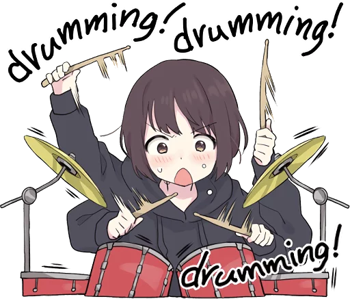 🥁 Стикер «Menhera little girl. ENG» для Telegram