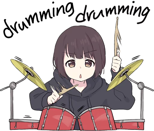 🥁 Стикер «Menhera little girl. ENG» для Telegram