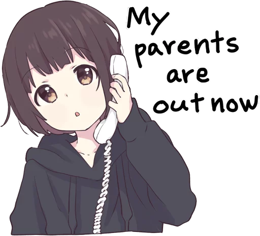 📞 Стикер «Menhera little girl. ENG» для Telegram