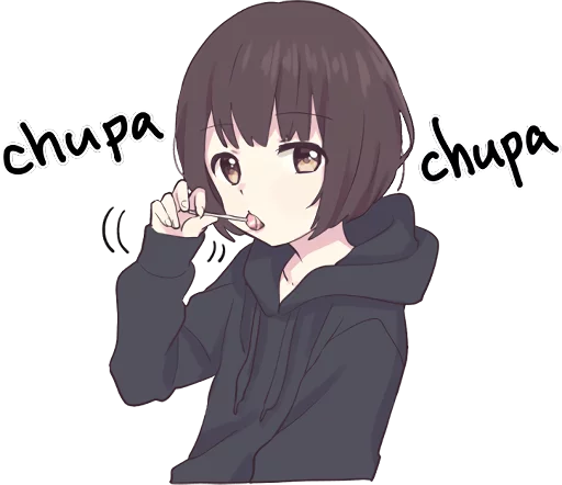 🍡 Стикер «Menhera little girl. ENG» для Telegram