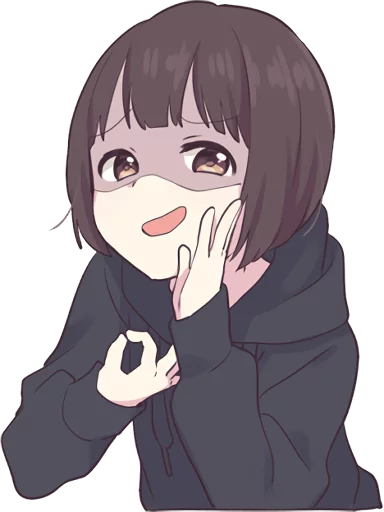 💵 Стикер «Menhera little girl. ENG» для Telegram