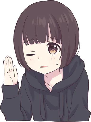 😓 Стикер «Menhera little girl. ENG» для Telegram