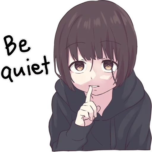 🤫 Стикер «Menhera little girl. ENG» для Telegram