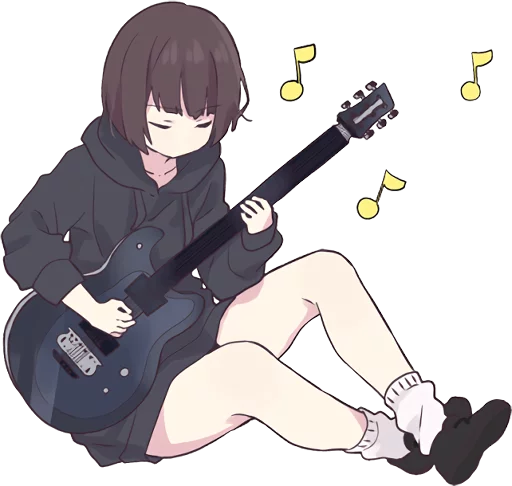 🎸 Стикер «Menhera little girl. ENG» для Telegram