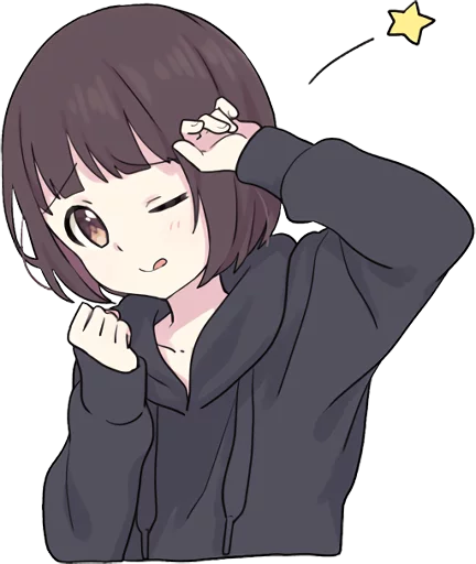 😉 Стикер «Menhera little girl. ENG» для Telegram