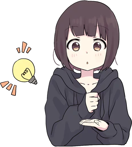 😯 Стикер «Menhera little girl. ENG» для Telegram