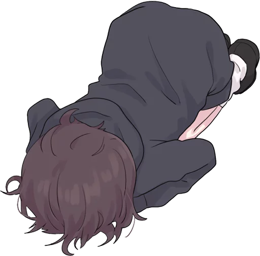 🙇‍♀️ Стикер «Menhera little girl. ENG» для Telegram