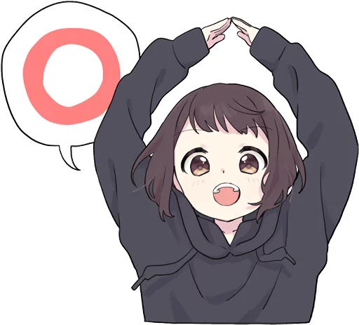 👍 Стикер «Menhera little girl. ENG» для Telegram
