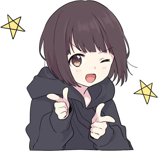 😉 Стикер «Menhera little girl. ENG» для Telegram
