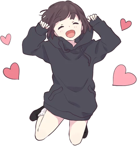 ❤️ Стикер «Menhera little girl. ENG» для Telegram