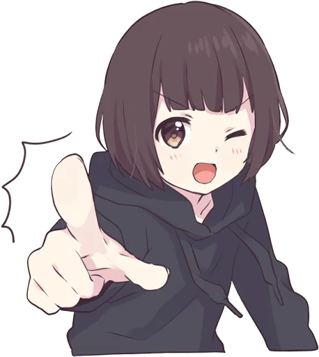 😉 Стикер «Menhera little girl. ENG» для Telegram
