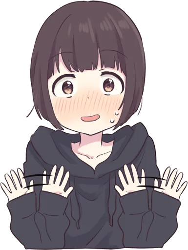 😳 Стикер «Menhera little girl. ENG» для Telegram