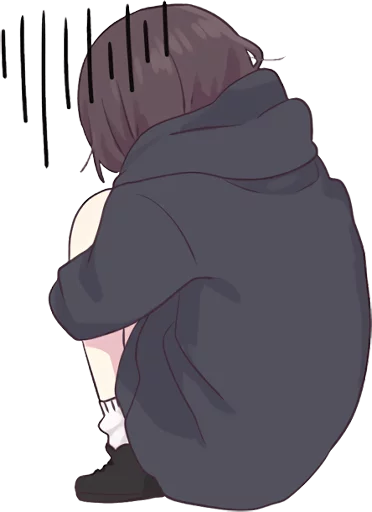 😣 Стикер «Menhera little girl. ENG» для Telegram