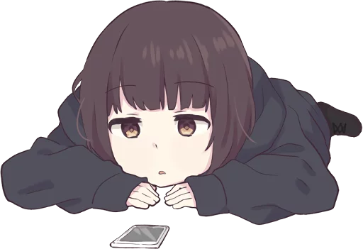 😐 Стикер «Menhera little girl. ENG» для Telegram