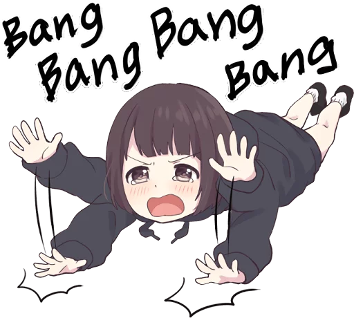 😫 Стикер «Menhera little girl. ENG» для Telegram