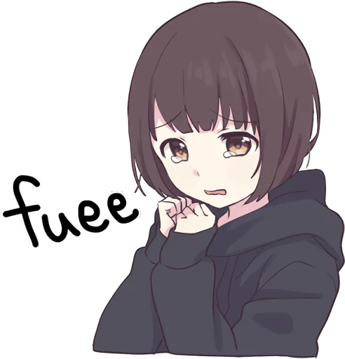 😢 Стикер «Menhera little girl. ENG» для Telegram