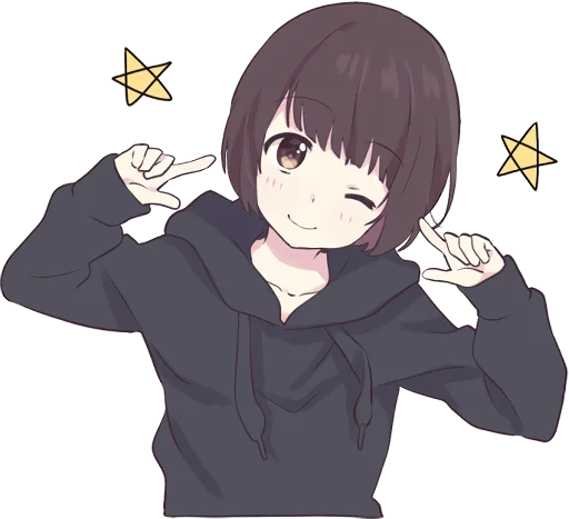 😉 Стикер «Menhera little girl. ENG» для Telegram