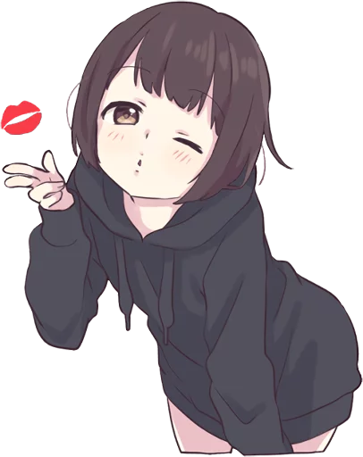 💋 Стикер «Menhera little girl. ENG» для Telegram