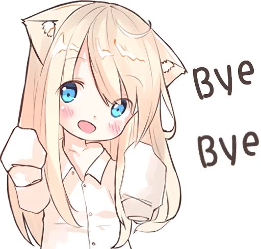 👋 Стикер «NEKOMIMI MiA» для Telegram